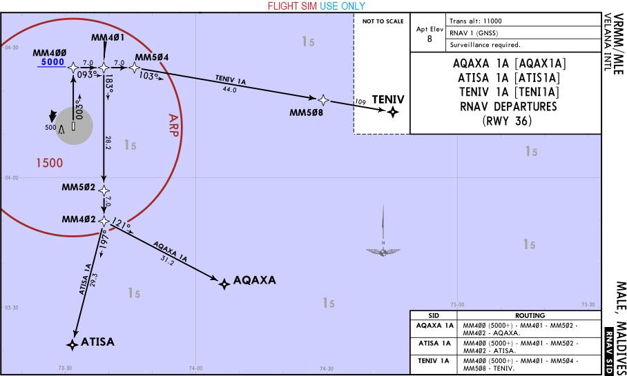 36D RNAV SID-AQAX1A, ATIS1A, TENI1A